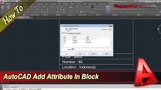 AutoCAD How To Add Attribute To Block