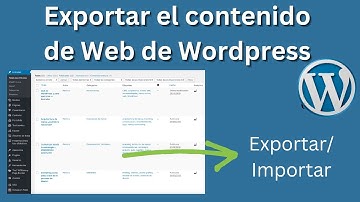 Exportar solamente contenido de WordPress (SIN plugin)