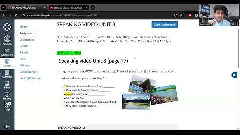 SPEAKING VIDEO UNIT 8