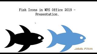 WPS office Presentation 2019 - How to draw Fish flat icon for beginners - WPS Presentation drawing screenshot 3