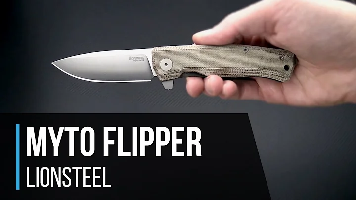 LionSteel Myto M390 Titanium Frame Lock Flipper Ov...