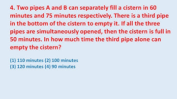 4. Two pipes A and B can separately fill a cistern in 60 minutes and 75 minutes || edu214