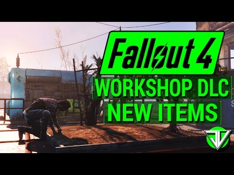 FALLOUT 4: New WASTELAND WORKSHOP DLC New Items Overview! (Building Options, Lights, and Cages!)