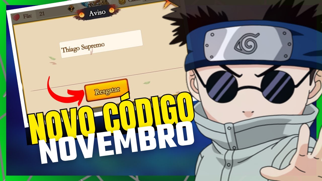 NOVO CÓDIGO DO MÊS DE NOVEMBRO PARA Ninkai Liberator!