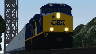 CSX phosphate train ripping up to Lancaster