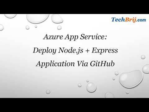 Video: Hoe implementeer ik een Express-app in Azure?