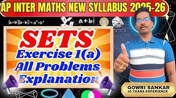 AP Intermediate Maths New Syllabus|| Chapter-1|| Sets|| Exercise 1(a)|| Must Watch Video || #viral