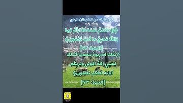 حفظ سورة البقرة آية 72/73