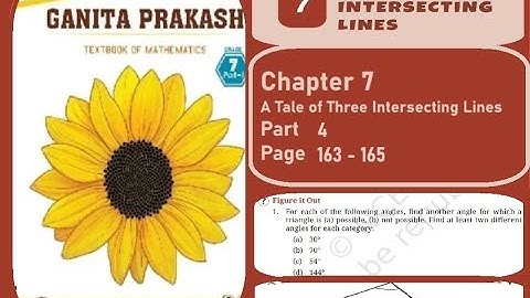 Class 7 Ganita Prakash Chapter 7 A Tale of Three Intersecting Lines Part 4 Page 153 - 164 & Exercise