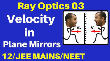 Ray Optics 03 : Velocity in Plane Mirror - Velocity of Object & Velocity of Image JEE/NEET