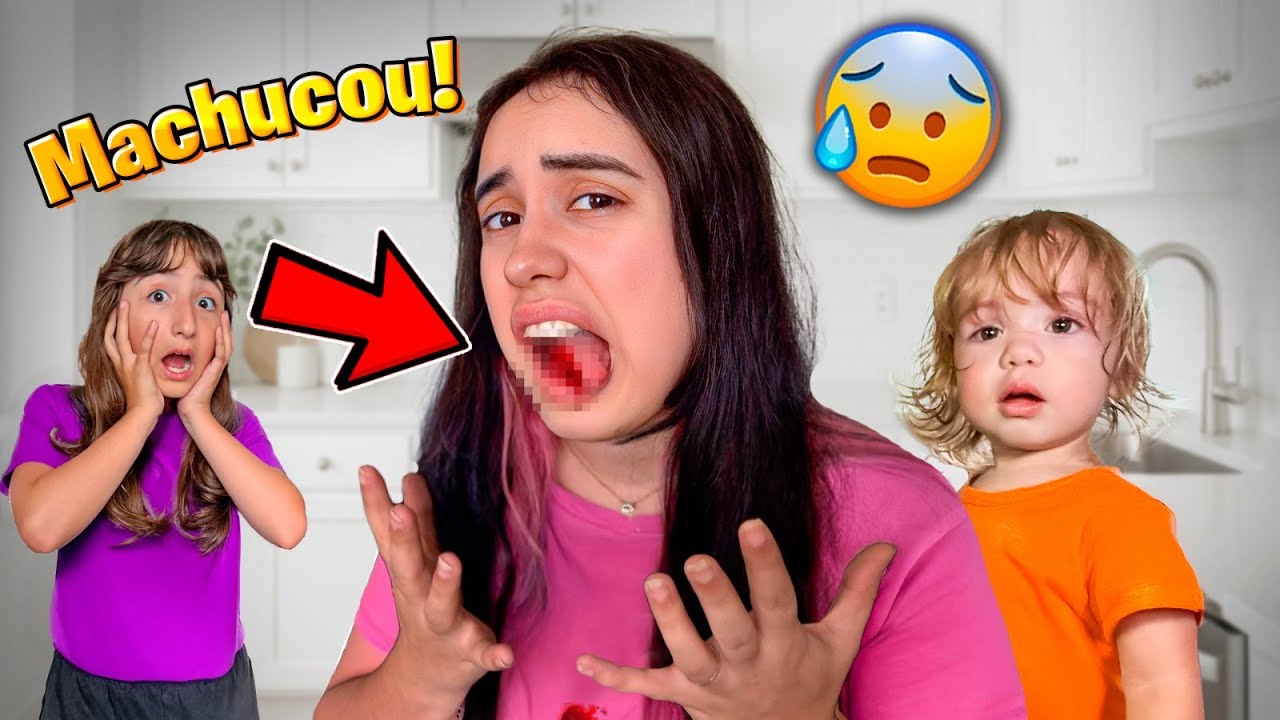 ACIDENTE com a MÃE! ⚠️ SE MACHUCOU no JANTAR e GRITOU de DOR! 😭 *DOEU MUITO! Pai Também Vloga