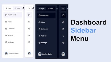 Responsive Sidebar Menu in HTML CSS & JavaScript | Dark/Light Mode | Easy Web Learner