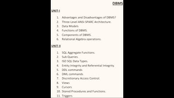 4th SEM DBMS IMP QUESTIONS