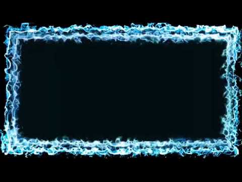تأثير اطار أزرق بلوري متحرك رائع للمونتاج بخلفية سوداء مجانا