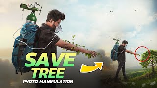 Save Tree Creative Photoshop Tutorial / Photoshop Tutorial / Photo Manipulation / Photo Editing /