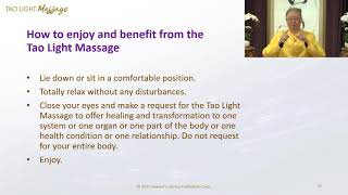 Master Sha: What Is Tao Light Massage