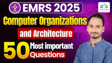 EMRS TGT PGT Computer Science Classes 2025 | Computer Organization and Architecture Top 50 Questions