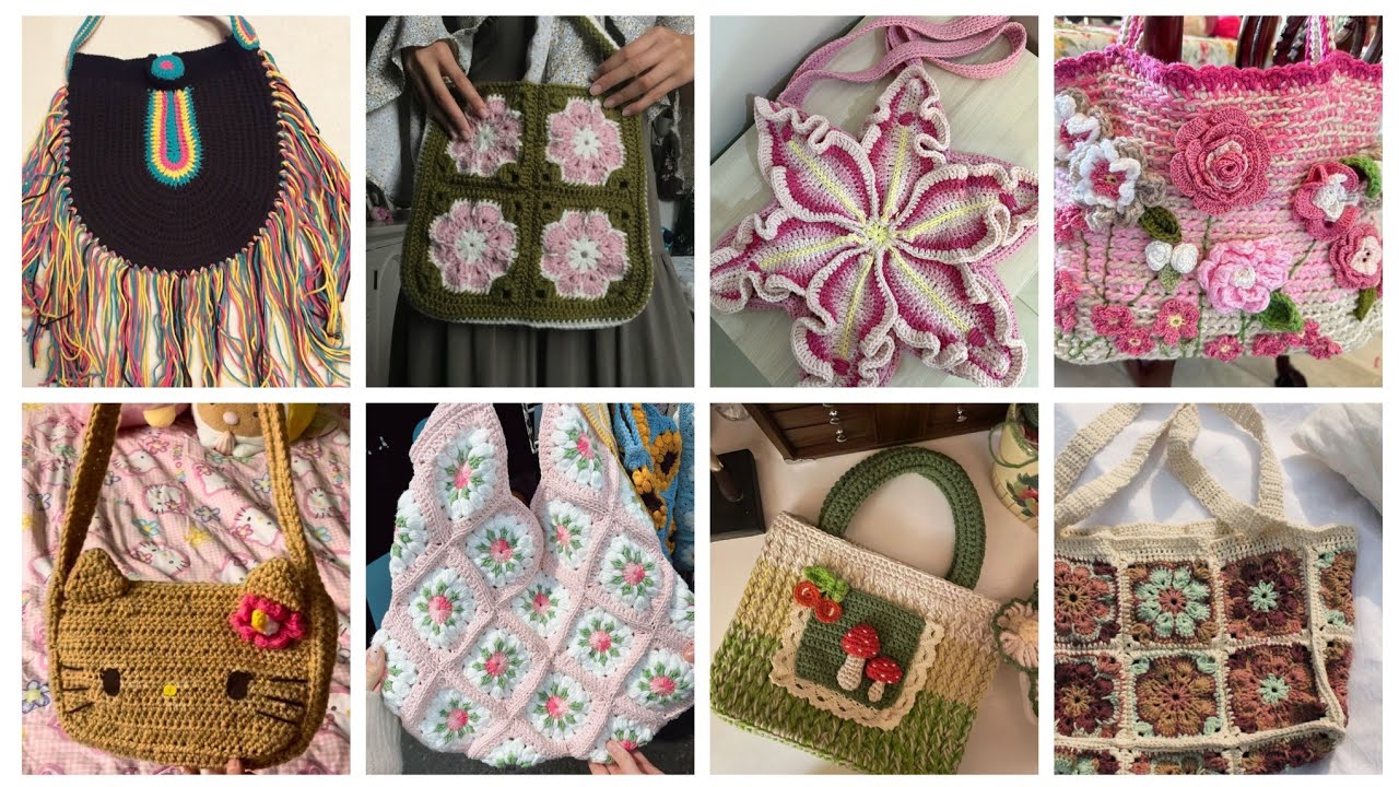 Более 200 привлекательных моделей женских сумок через плечо / новые стильные модели, связанные кр...