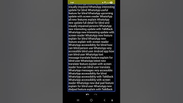 Accessible dial pad available on latest Whatsapp for blind WhatsApp call interface change 