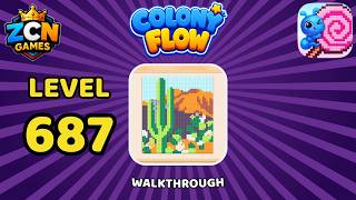 Colony Flow level 687Colony Flow Level 687 Walkthrough | New Update | Full Solution