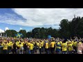 Svenska fans i Sankt Petersburg inför åttondelen mot Schweiz