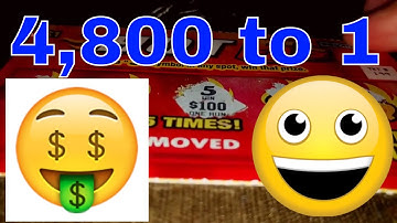 ODDS are 4,800 to 1!!! - $100 = $1 + $1 + $1+ $1 + $1+ $1 + $1+ $1 + $1+ $1 + $1+ $1 + $1+ $1 + ...