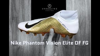 Nike Phantom Vision Elite DF FG Limited Edition ‘white/gold’ | UNBOXING & ON FEET | football boots