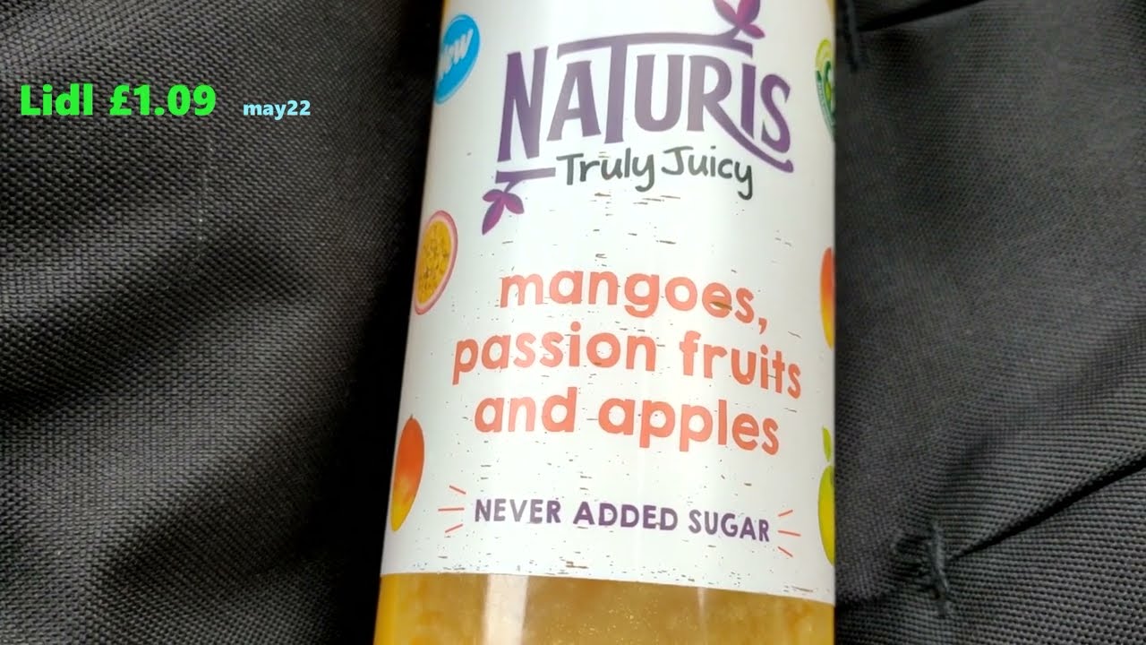Lidl smoothie drink Naturis mangoes, passion fruit & apples YouTube