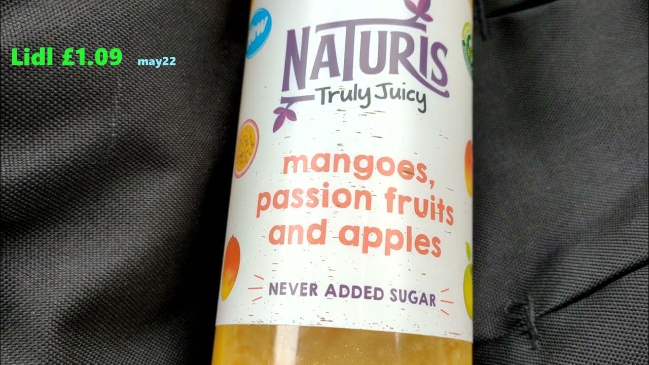Lidl smoothie drink Naturis mangoes, passion fruit & apples YouTube