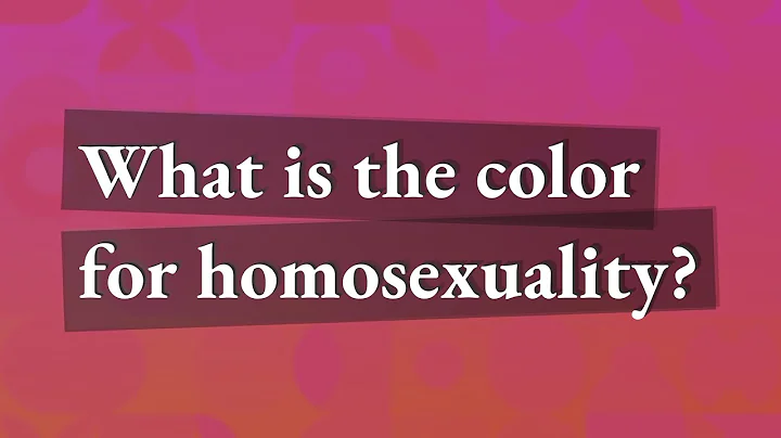 What is the color for homosexuality?