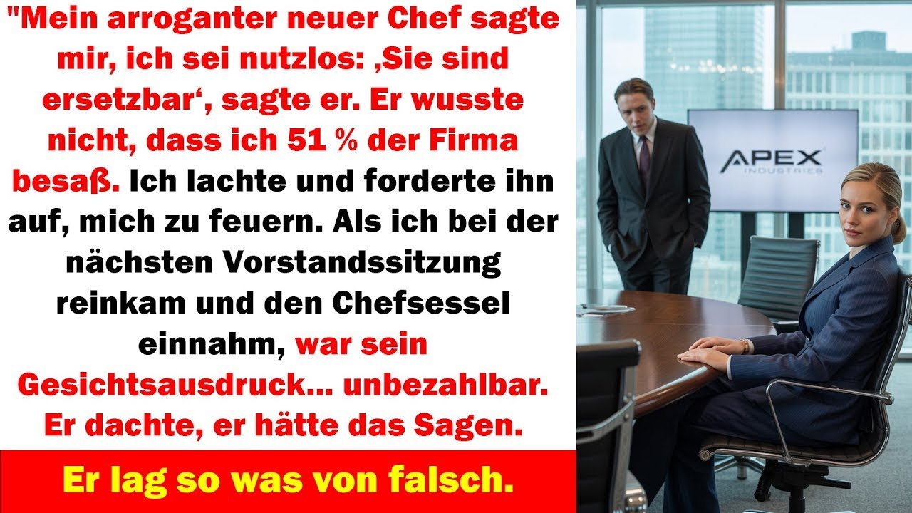 Mein Chef wollte mich feuern – bis ich bei der Vorstandssitzung den Chefsessel einnahm