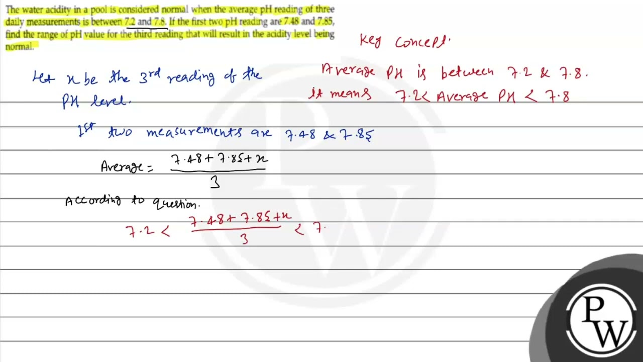 The Water Acidity In A Pool Is Considered Normal When The Average PH The Water Acidity In A Pool Is Considered Normal When The Average PH