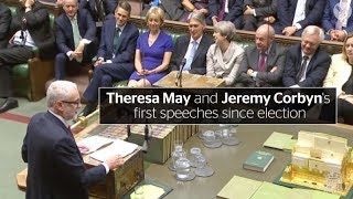 Parliament returns: Theresa May and Jeremy Corbyn make first speeches since election