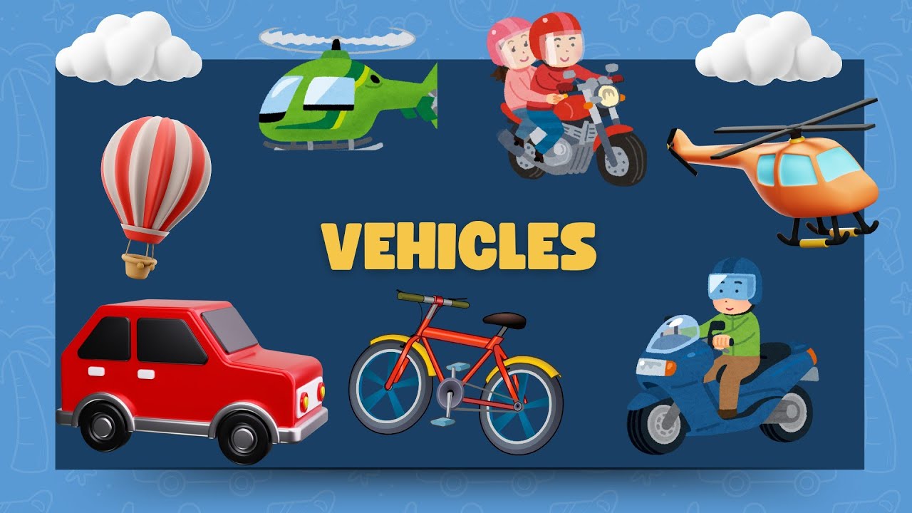 Vehicle Names for Kids 🚗🚕 | Learn Transport Names 🎒| Preschool Learning Video ✨