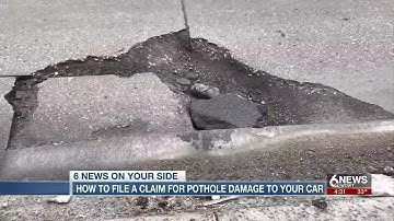 How to file pothole damage claims with the city