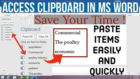 How to Access Clipboard in MS Word | How to open Clipboard in MS Word | Use Clipboard in MS Word
