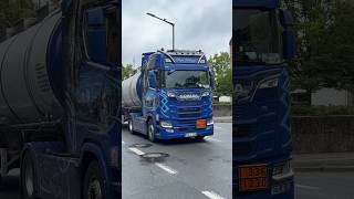 Powerful Scania Super Truck Heavy Transport on German Roads