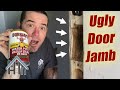 How to fix an ugly door jamb, repair bad jamb...wood repair . easy!