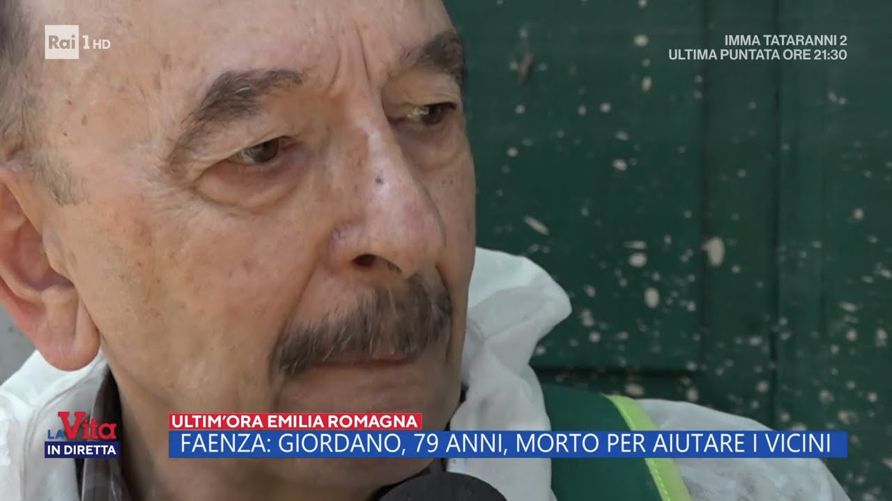 Faenza, morto per aiutare i vicini - La Vita in Diretta 23/05/2023
