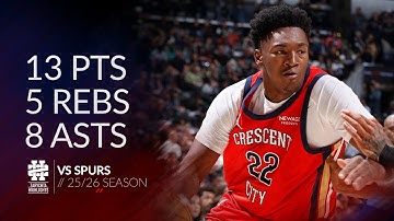 Derik Queen 13 punten 5 rebounds 8 assists tegen Spurs seizoen 25/26