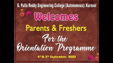 Orientation Programme for First B.Tech Students | 2023 - 24 | 4th September, 2023