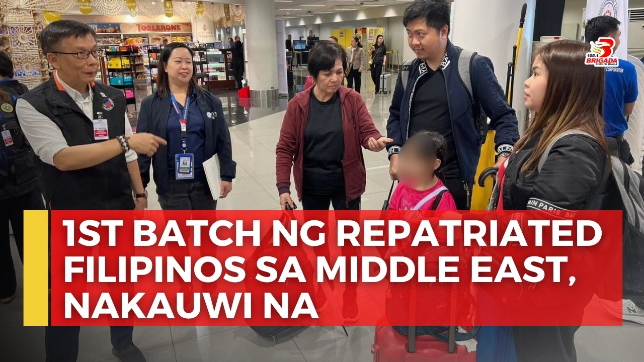 1st batch ng repatriated Filipinos sa Middle East, nakauwi na sa Pilipinas | via JIGO CUSTODIO