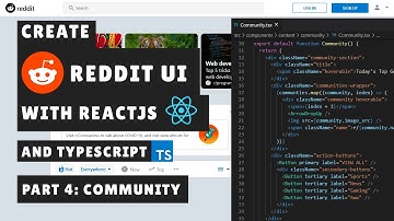 Create the Reddit UI with ReactJS - Part 4: Community