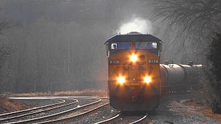 CSX Q370 Mixed Freight Train On The Old Main Line