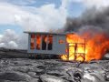 Lava Burns White Shelterpod In Kilauea