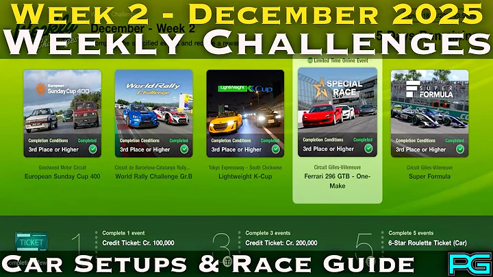 Gran Turismo 7 | Weekly Challenges Guide | December Week 2 2025