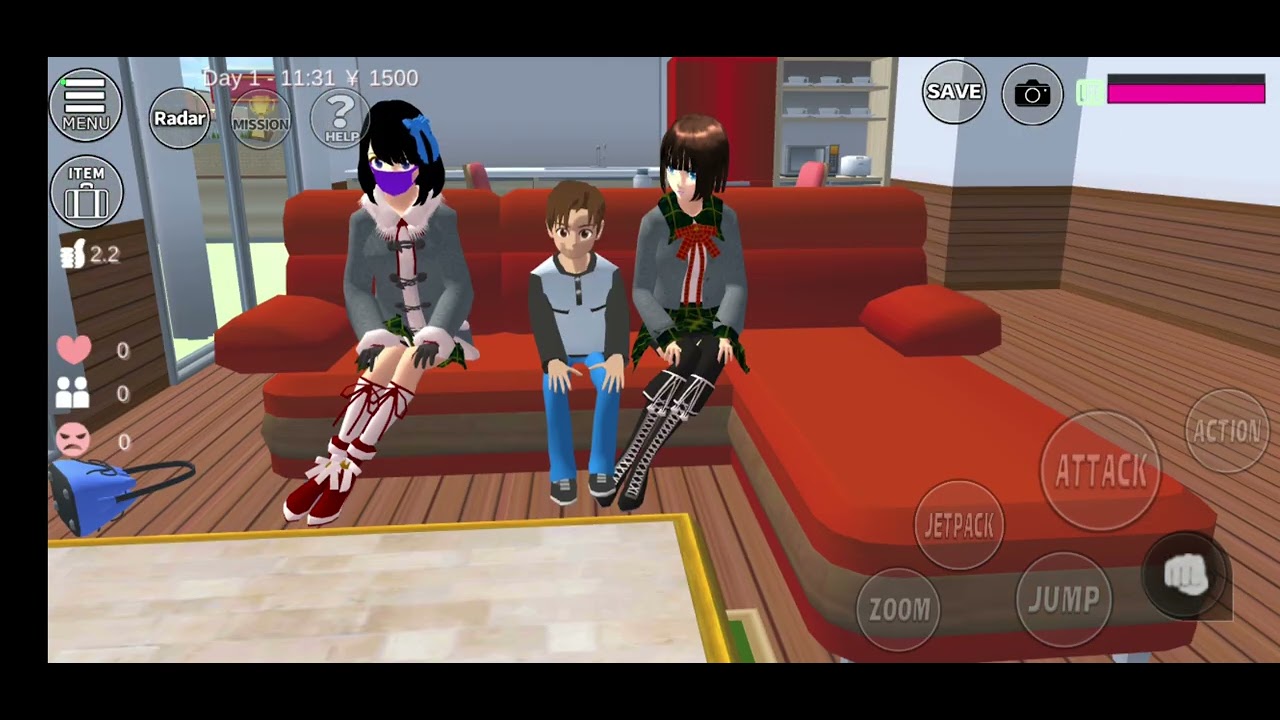 قصة ساكورا سكول:رحت البيت صديقتي عدها طفل وكح🤣💘 