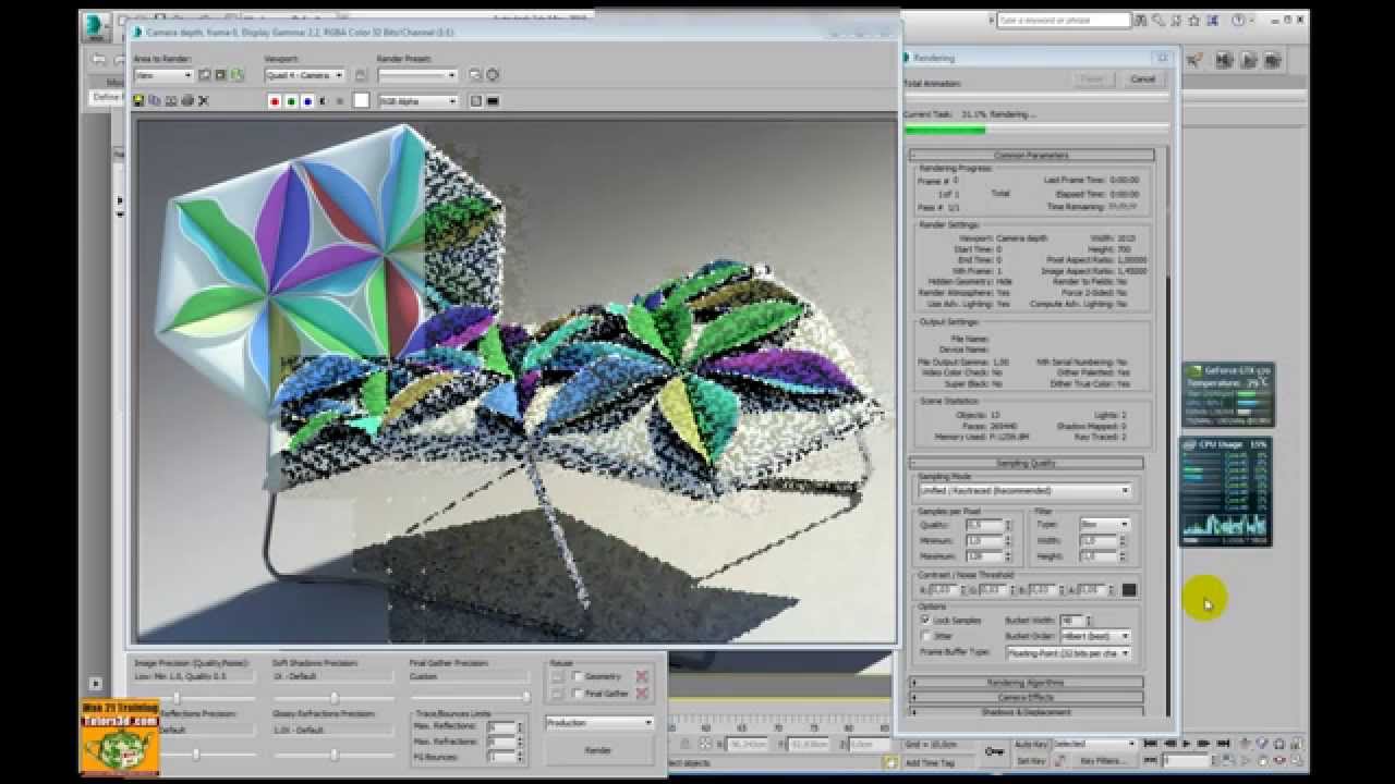 Video Corso Autodesk 3ds Max 15 Gpu Cpu Rendering Mental Ray Youtube