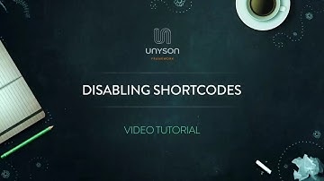 Unyson: Disabling Shortcodes