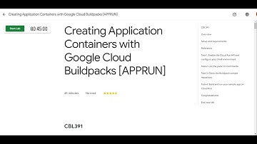 Creating Application Containers with Google Cloud Buildpacks APPRUN
